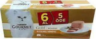 Gourmet Hindili 6al 5öde Ezme Konserve Yaş Kedi Maması 6x85gr