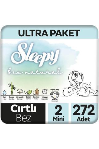 Sleepy Bio Natural Ultra Paket Bebek Bezi 2 Numara Mini 272 Adet