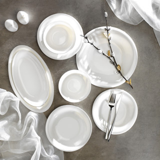 Schafer Superfine Bone Elixir Yemek Takımı 56 Parça-Platin