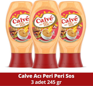 Calve Sos Acı Peri Peri Hafif Orta Acı 245 G X3 Adet