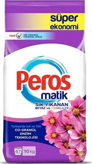 Peros Matik Toz Deterjan Beyaz Ve Renkliler 10 Kg