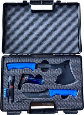 5 Parça Kamp Seti (Balta,Bıçak,Mini Pürmüz,El Feneri,Çanta)