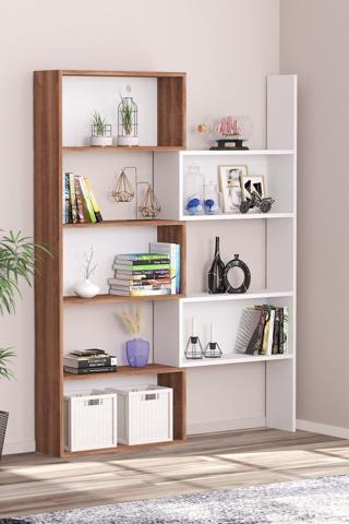 Bicabin Ayarlanabilir Raflı Dekoratif Modüler Kitaplık Beyaz Garda Decorative Bookshelf