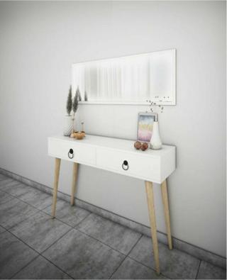 Bicabin Elegance Asia Çekmeceli Ahşap Ayaklı Aynalı Dresuar/Dresser With Glass