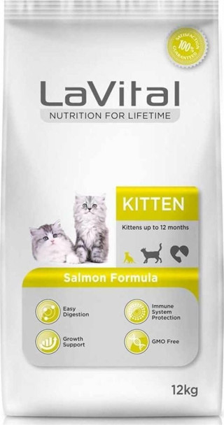 La Vital  Kitten Salmon Somonlu 12 kg Yavru Kuru Kedi Maması
