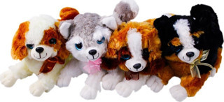 Kızılkaya Oyuncak Peluş Havlayan Yatan Köpek Kzl-1611001 (Karışık Renk 1 Adet)
