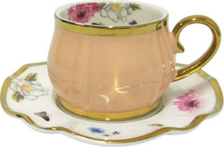 Acar Rowan 6 Kişilik Kahve Fincanı Takımı HXF-05173 Pudra