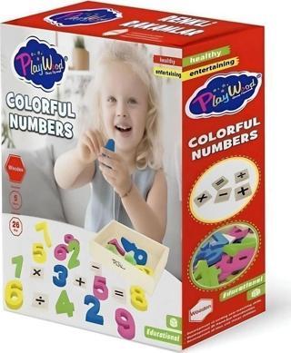 Toyfest Kutuda 26 Parça Ahşap Kasalı Renkli Rakamlar