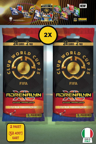 Toyfest Panini Club World Cup 25 Fat Pack Futbolcu Kartları - 2’Li Paket (52 Kart)