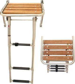 Lalizas Platformlu Teleskopik Kızaklı Krom Merdiven 