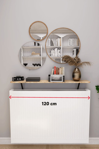 Mirobi Soravel Petek Üstü Uçan Raf Dresuar Kalorifer Peteği Rafı 120 X 18 Cm Atlantik Çam