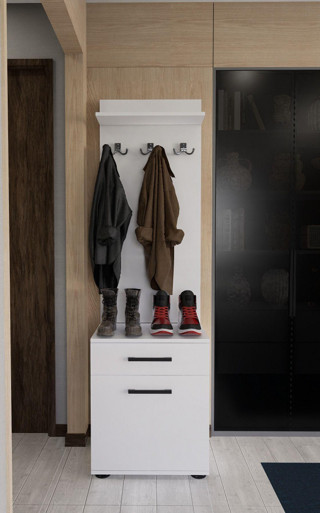 Mirobi Defone Dekoratif Portmanto Vestiyer Beyaz