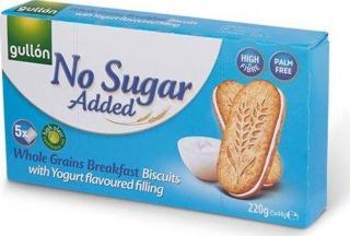 Gullon Yoğurt Aromalı Krema Dolgulu Şeker İlavesiz Tatlandırıcılı Bisküvi 220 gr