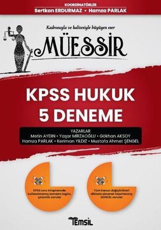 Müessir KPSS Hukuku 5 Deneme - Kolektif  - Temsil Kitap