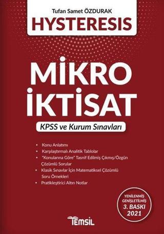 Hysteresis Mikro İktisat - KPSS Kurum Sınavları - Tufan Samet Özdurak - Temsil Kitap