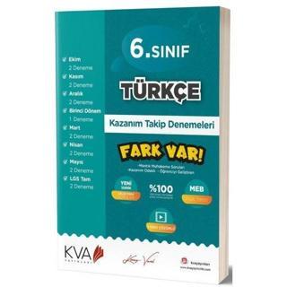 6. Sınıf Türkçe Kazanım Takip Denemeleri - Kolektif  - KVA Yayınları