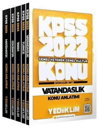 2022 KPSS Genel Yetenek Genel Kültür Konu Anlatımlı Modüler Set - Kolektif  - Yediiklim Yayınları