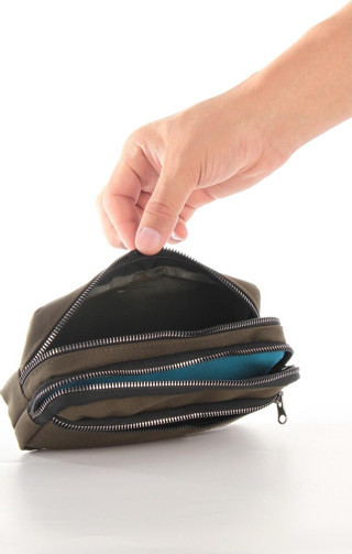 Relaxion Bordo Üç Gözlü Su Geçirmez Kumaş Kalem Çantası Kalemlik 110