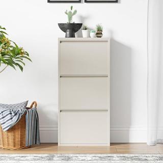 Evessan 3 Raflı Metal Ayakkabılık Krem