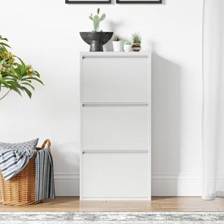 Evessan 3'Lü Metal Ayakkabılık Beyaz