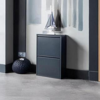 Evessan 2'Li Metal Ayakkabılık Antrasit