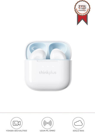 Lenovo Thinkplus Lp23 Beyaz Bluetooth BT 5.4 Kablosuz Kulaklık 