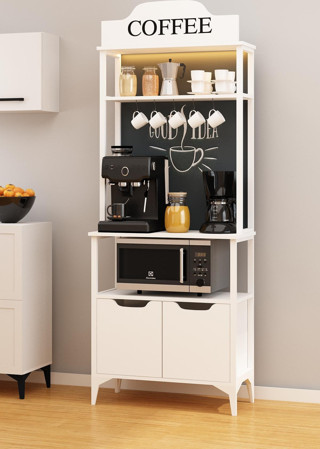 AVM Park Peru Kahve Köşesi Mikrodalga Fırın Bölmeli Ajda Ledli Çok Amaçlı Mutfak Dolabı