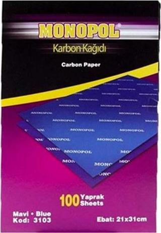 Monopol Karbon Kağıdı 100Lü Mavi