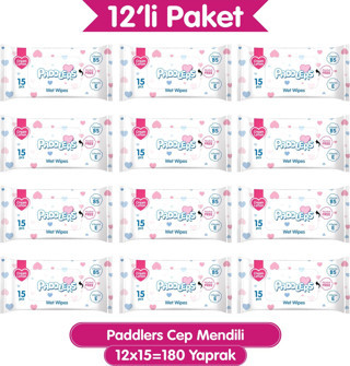 Paddlers Cep Mendili 12x15 (180 Yaprak)
