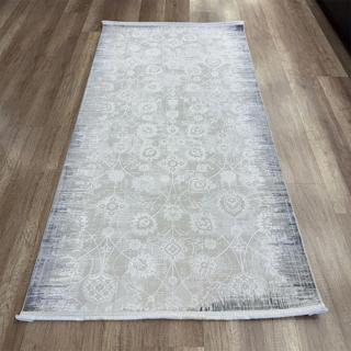 Hoom Rugs Decor 1135 Gri Yün Tuşeli Pamuk Taban Halı