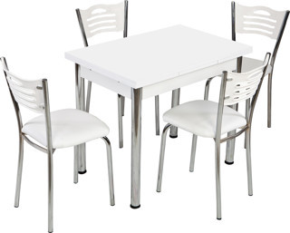 Mutfak Masası Ve 4 Adet Sandalye Takımı Özel Ölçü 60X90 Açılır 