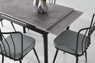 Smart Açılır Mutfak Masası ve 4 Adet Sandalye Takımı 70*110cm