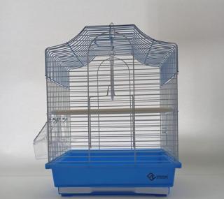 Dayang iki Kapılı Kubbeli Kuş Kafes 29x22x38 cm Mavi