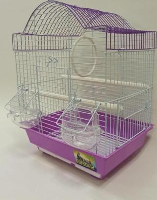 Eurogold 1103A Kuş Kafesi 30x23x39 cm Mor Renk Kanarya Muhabbet Kuşu için