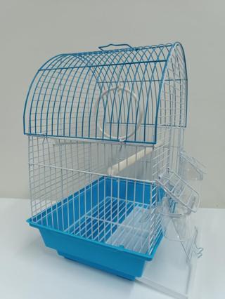 Kuş Kafesi Oval Çatılı (30x23x39) Mavi Kanarya Muhabbet Kuşu için