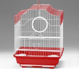 Qh Pet Kuş Kafesi 30x23x39 cm Kırmızı Kanarya Muhabbet Kuşu için