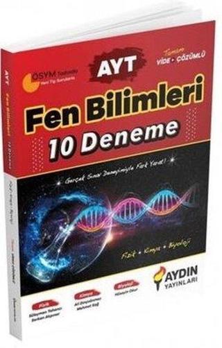 AYT Fen Bilimleri 10 Deneme - Kolektif  - Aydın Yayınları-Eğitim