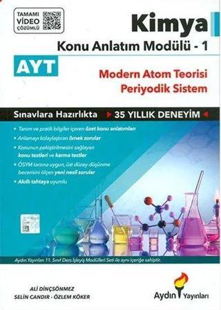 AYT Kimya Konu Anlatım Modülü 1 (Atom Teorisi-Periyodik Sistem) - Kolektif  - Aydın Yayınları-Eğitim