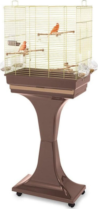 Imac Camılla Ayaklı Kuş Kafesi Kahve/gold 50x30x56/127cm