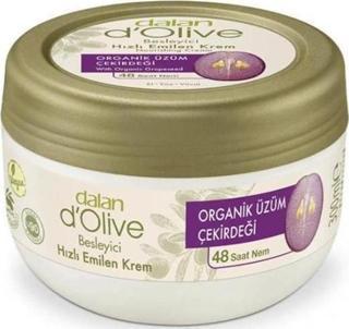 Dalan D'Olive Kavanoz Krem 150ml Organik Üzüm Çekirdeği