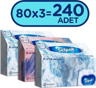 Selpak El ve Yüz Havlusu x 3 Paket 240 Yaprak