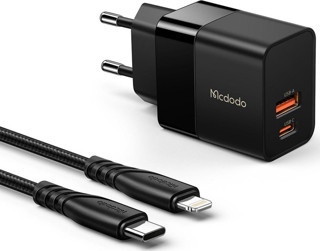 Mcdodo Ch-1952 20w Usb Typec Hızlı Sarj Adaptör -typec Iphone Kablolu 1.2m-siyah