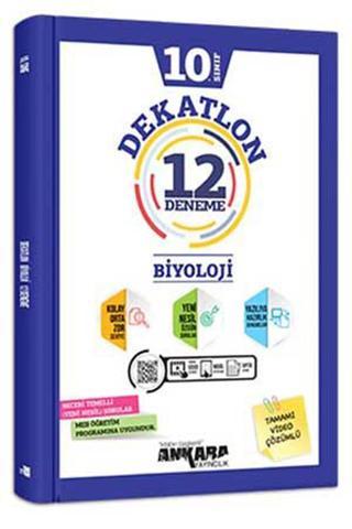 Ankara Yayınları 10. Sınıf Biyoloji Dekatlon 12 Li Deneme 2021-2022 - Ankara Yayıncılık