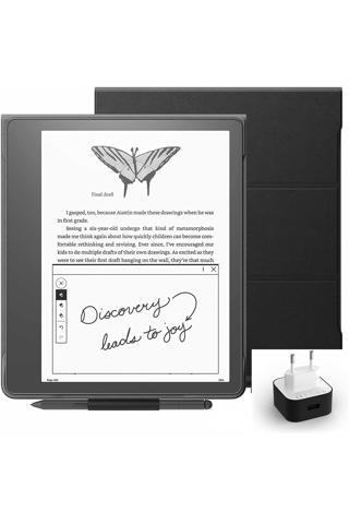 Kindle Scribe 10.2" E Kitap Okuyucu Premium Pen 64 Gb + Orijinal Deri Kılıf + Adaptör