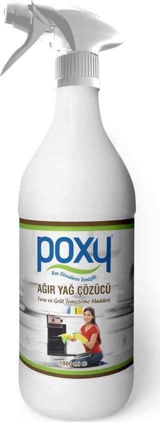 Poxy Ağır Yağ Çözücü 1000 Ml Aspiratör, Izgara, Fırın, Ocak, Tava Yanmış Yağ Temizleyici Kesin Çözüm