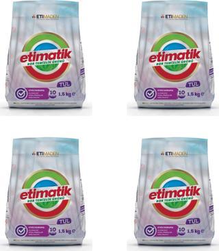 4 Adet X Eti Matik Tül Borlu Temizlik Ürünü Toz Deterjan 1,5 Kg