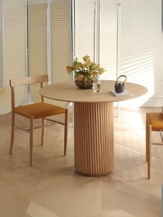 Breeze Yuvarlak Ahşap Bohem Masa 100x100