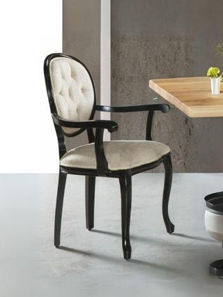 Madalyon Kolçaklı Kapitoneli Sandalye