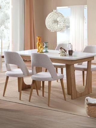 Norveç Natural İskandinav Ahşap Sandalye