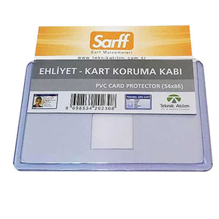 SARFF A-031V PVC DİKEY EHLİYET KABI 85X55MM - 100ADET